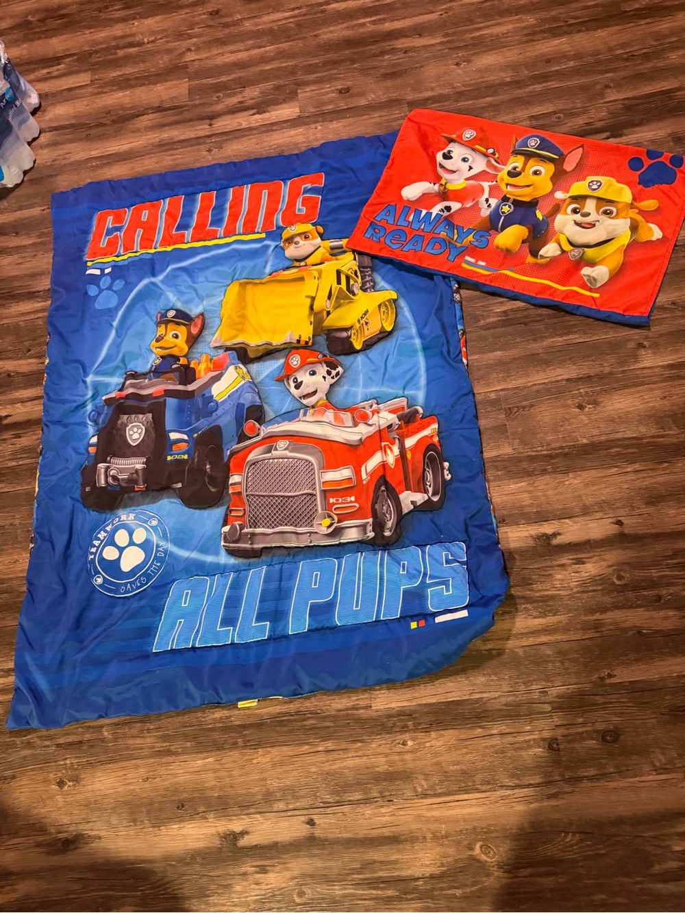 Paw Patrol Kids Bedding Set - Blue & Red REVERSIBLE